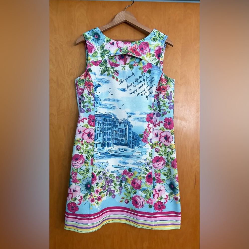 Gabby Skye Floral Print Sleeveless Dress size 14